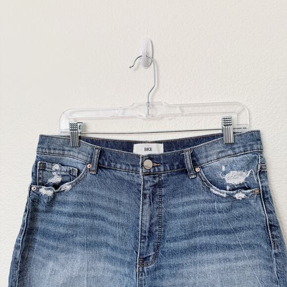[BKE] Parker High Rise Distressed Denim Cut Off Shorts Stretch Raw Hem Size 30 - Picture 4 of 11
